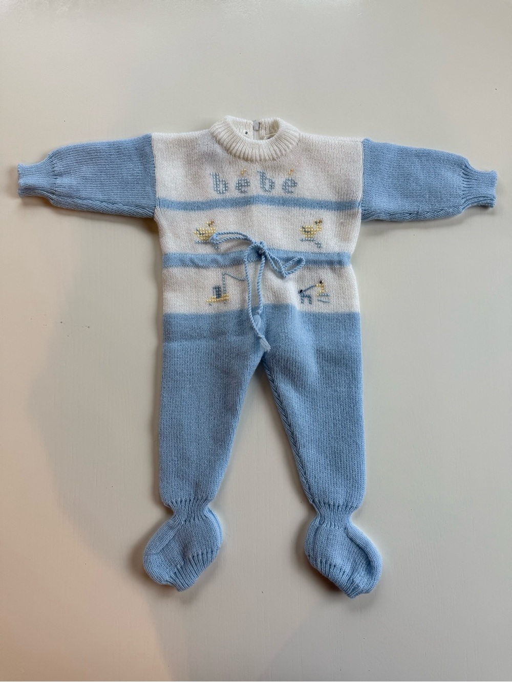 Vintage Knit Baby Boy Outfit
